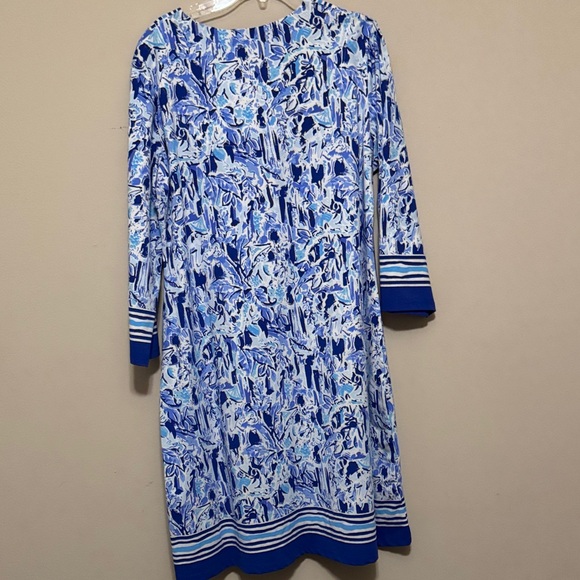 Blue Patterned Mini Dress - Picture 2 of 5